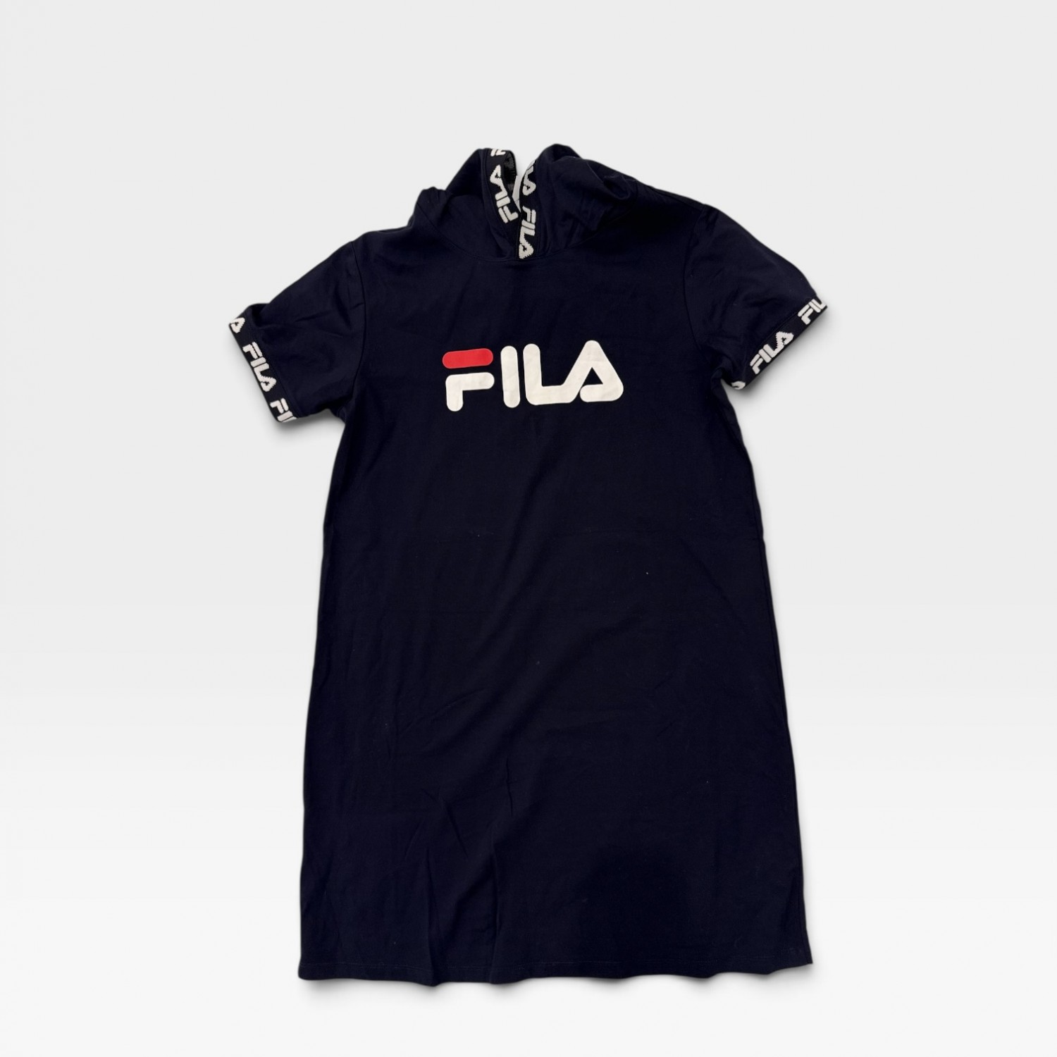 Fila Women Navy Hooded Mini Dress – Logo Sport Style